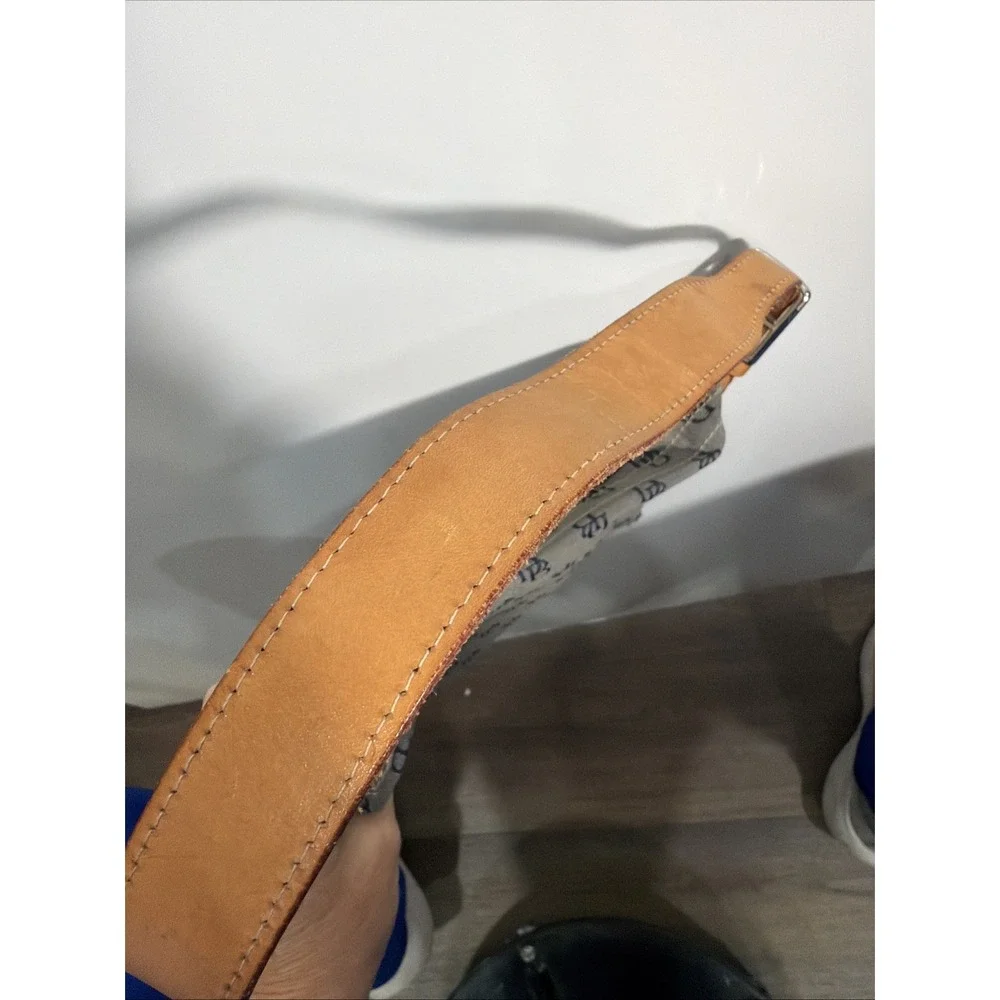 Dooney Bourke Gray Bag With Navy Blue Logos  Zipper Signature Hobo‎  Handbag